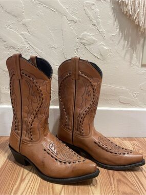 Laredo Tan Western Cowboy Boots Men’s 9.5
